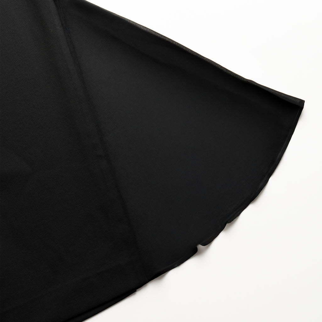 Black wool skirt on a white background