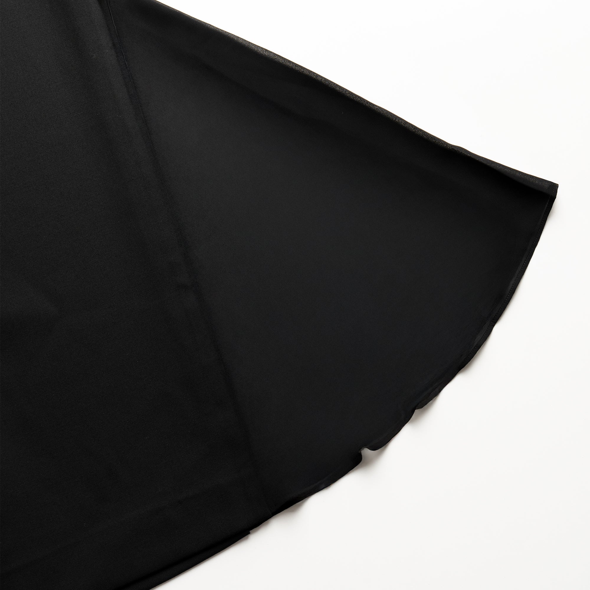 Black wool skirt on a white background