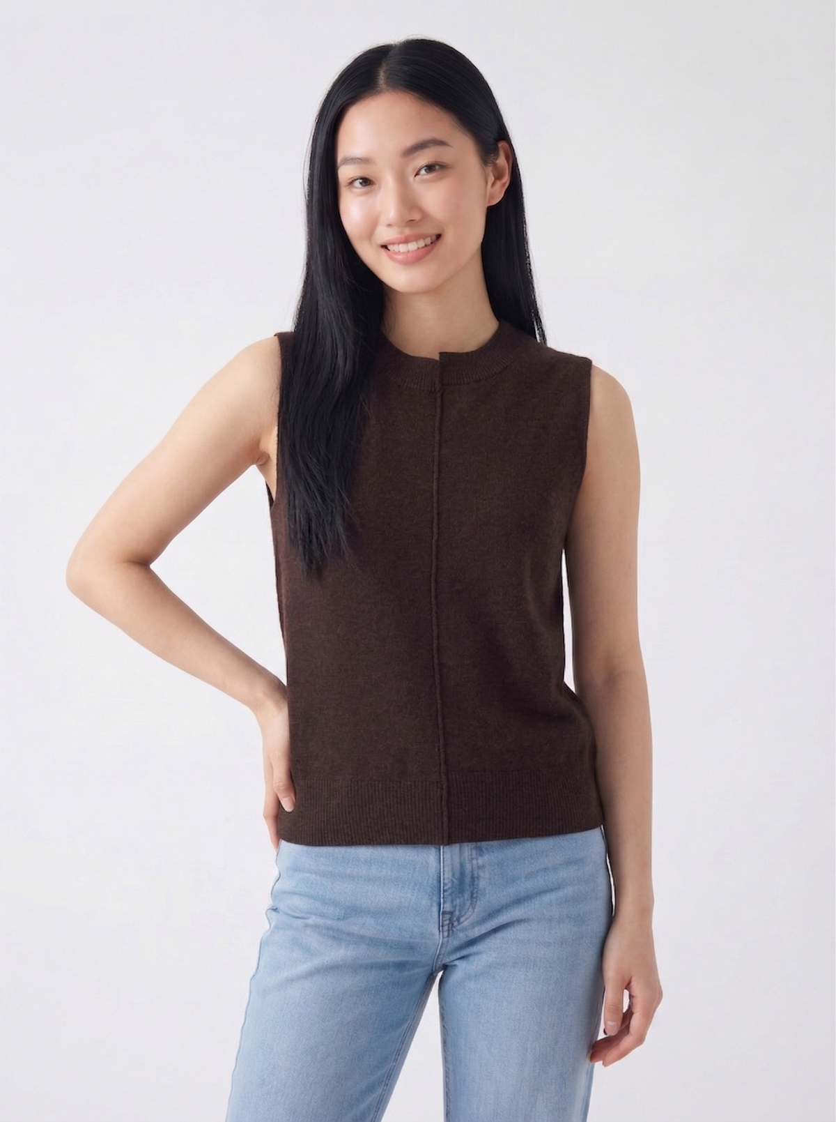 Arde Sleeveless Wool Blend Knit Top