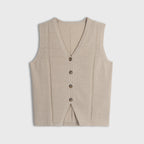 Calais Linen Cotton Blend Buttoned Vest