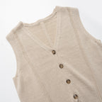 Calais Linen Cotton Blend Buttoned Vest