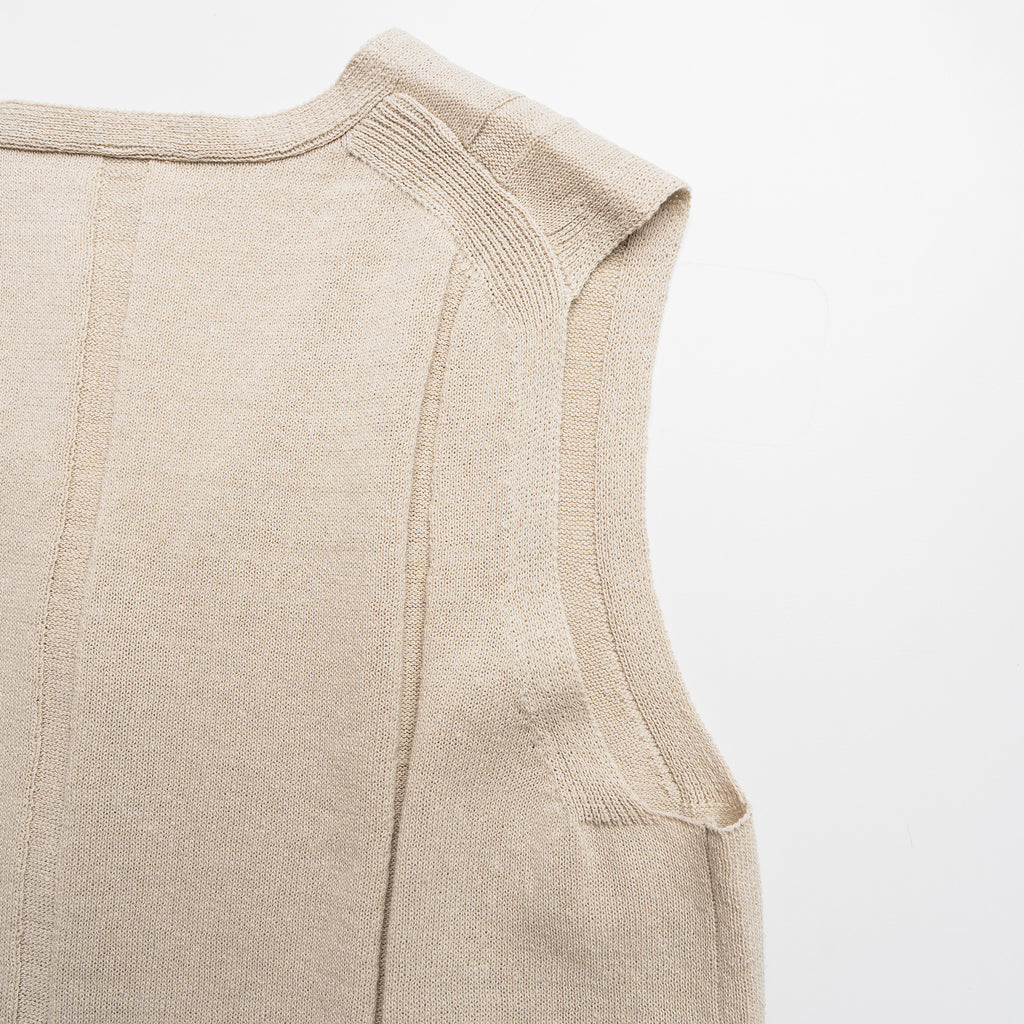 Calais Linen Cotton Blend Buttoned Vest