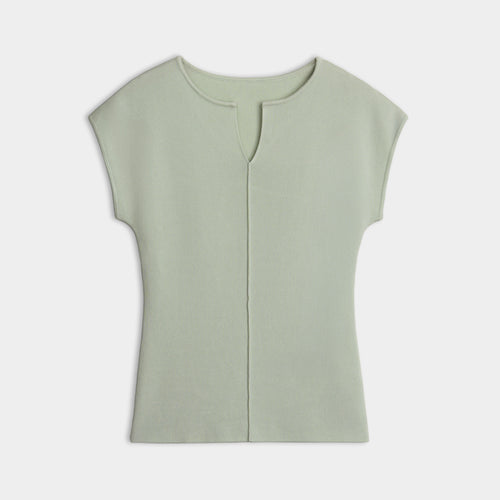 Celeste Split-Neck Knit Top