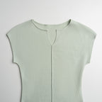 Celeste Split-Neck Knit Top