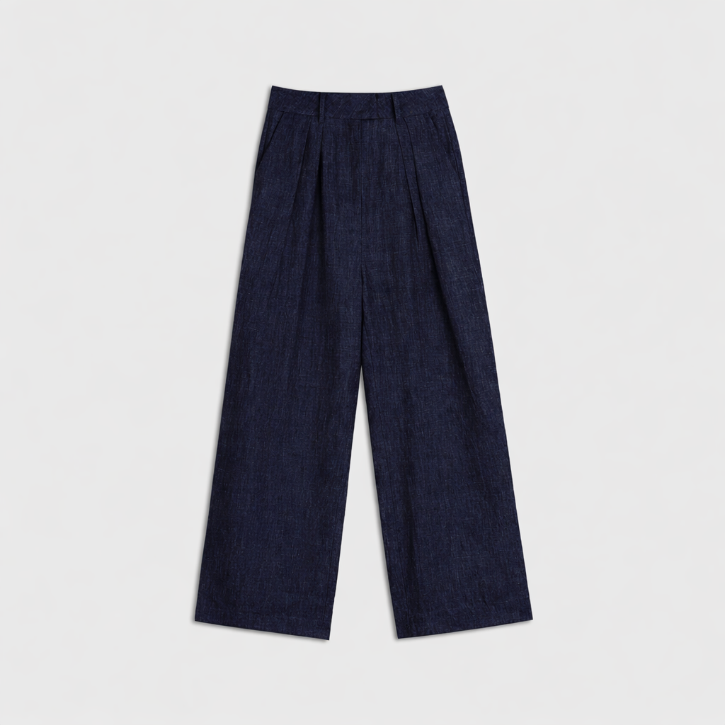 Caelis Linen-Hemp Pleated Trouser