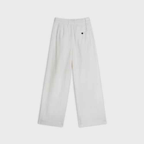 Wide wide-leg pants on a white background