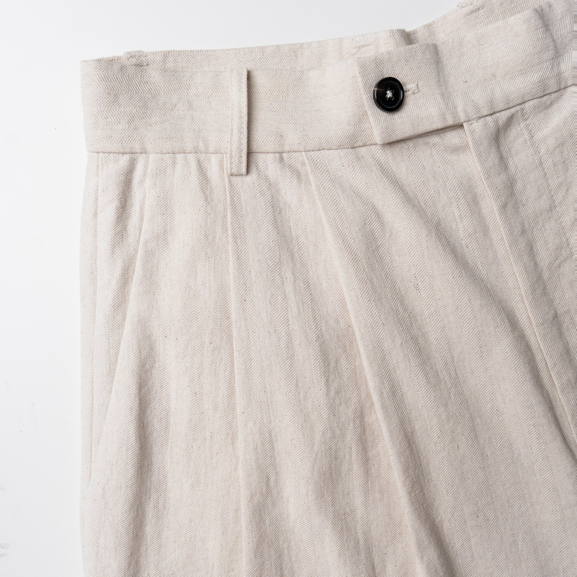 Arden Pleated Hemp-Cotton Trousers