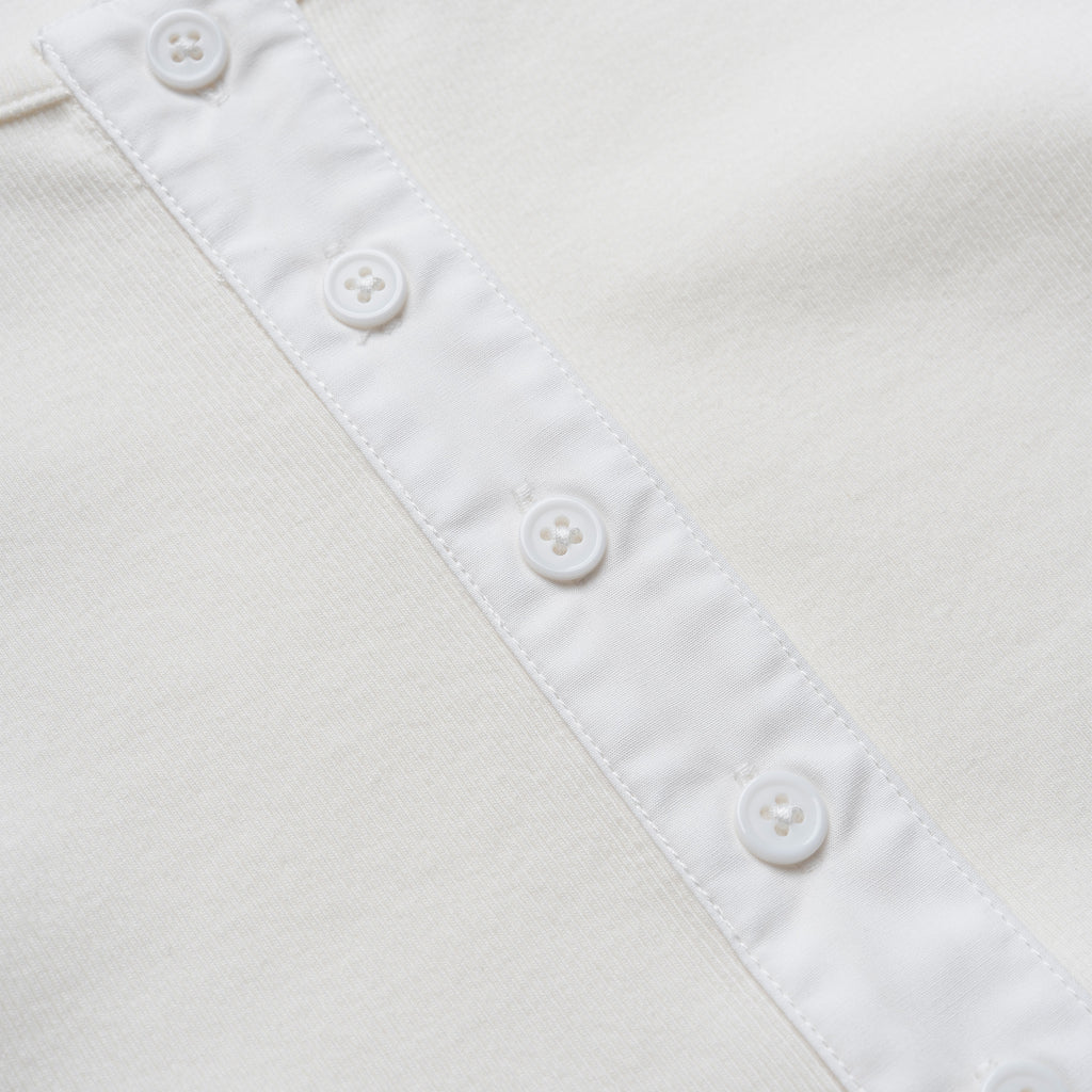 Sculpted Henley Cotton Tee