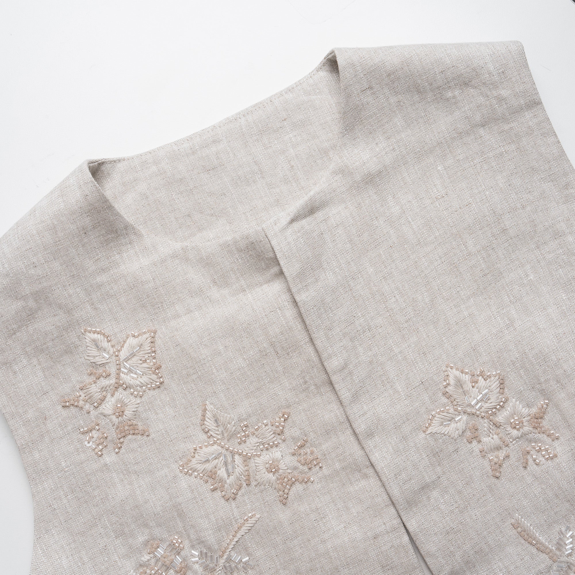 Éclat Beaded Linen Vest