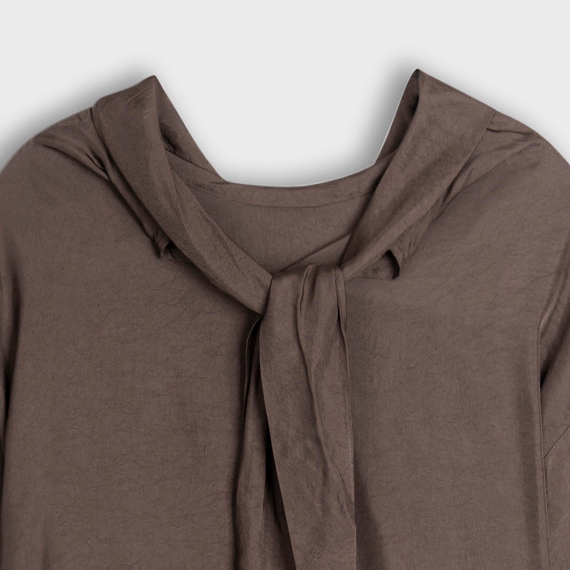 Elowen Acetate Soft-Tie Blouse