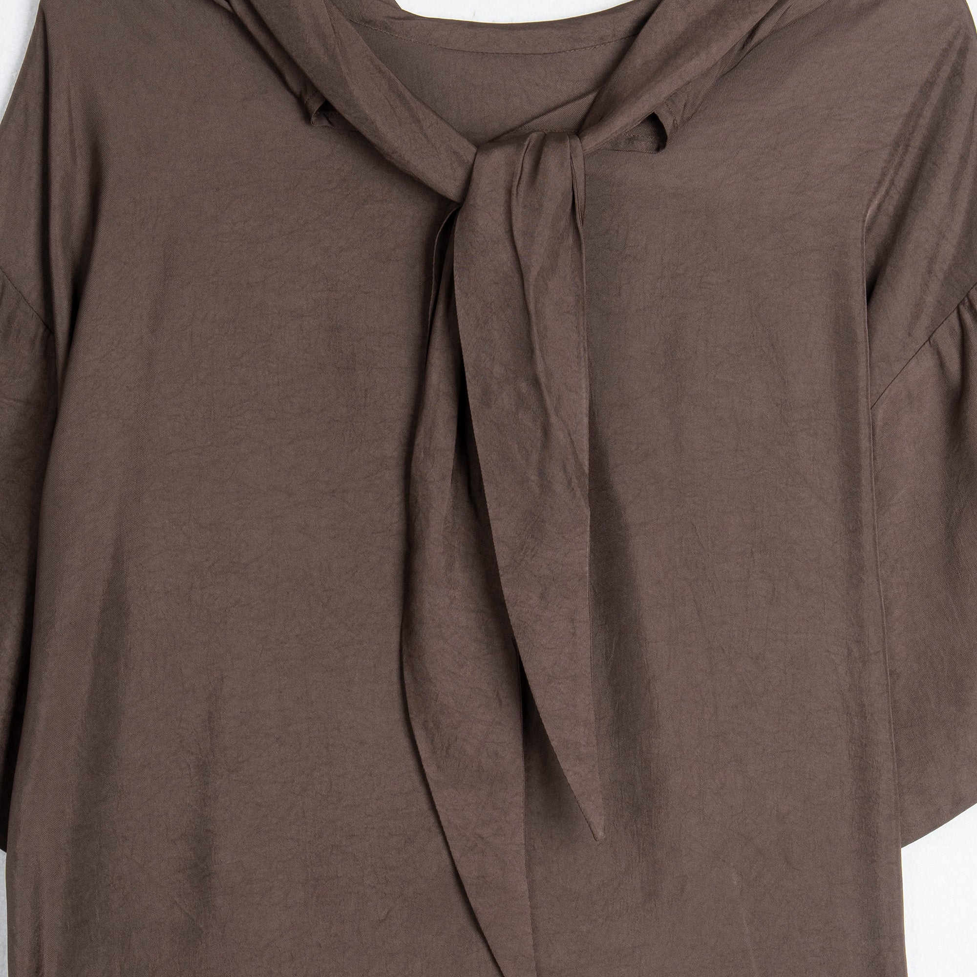 Elowen Acetate Soft-Tie Blouse
