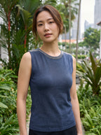 Eliose Beaded Wool-Silk Sleeveless Knit Top