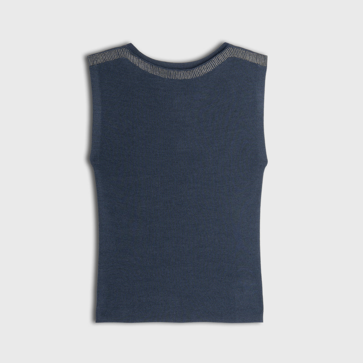 Eliose Beaded Wool-Silk Sleeveless Knit Top