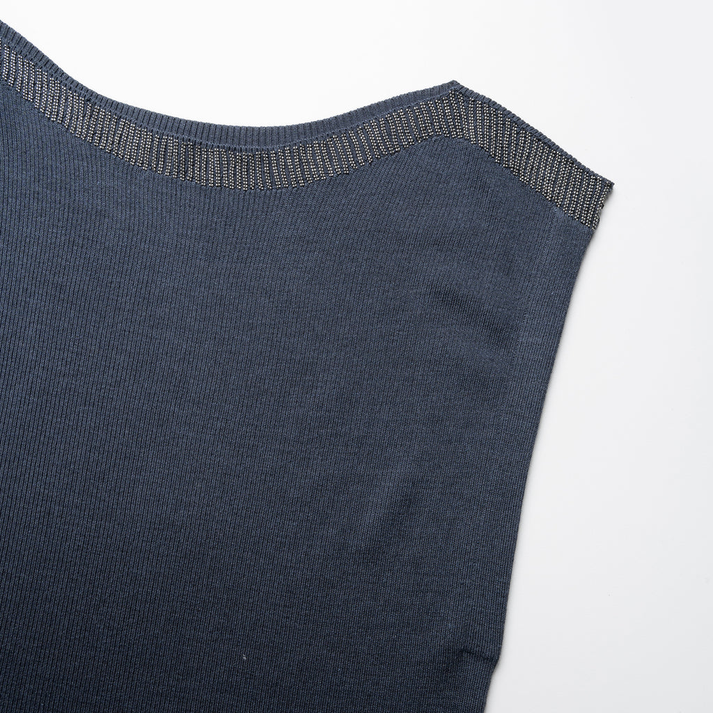 Eliose Beaded Wool-Silk Sleeveless Knit Top