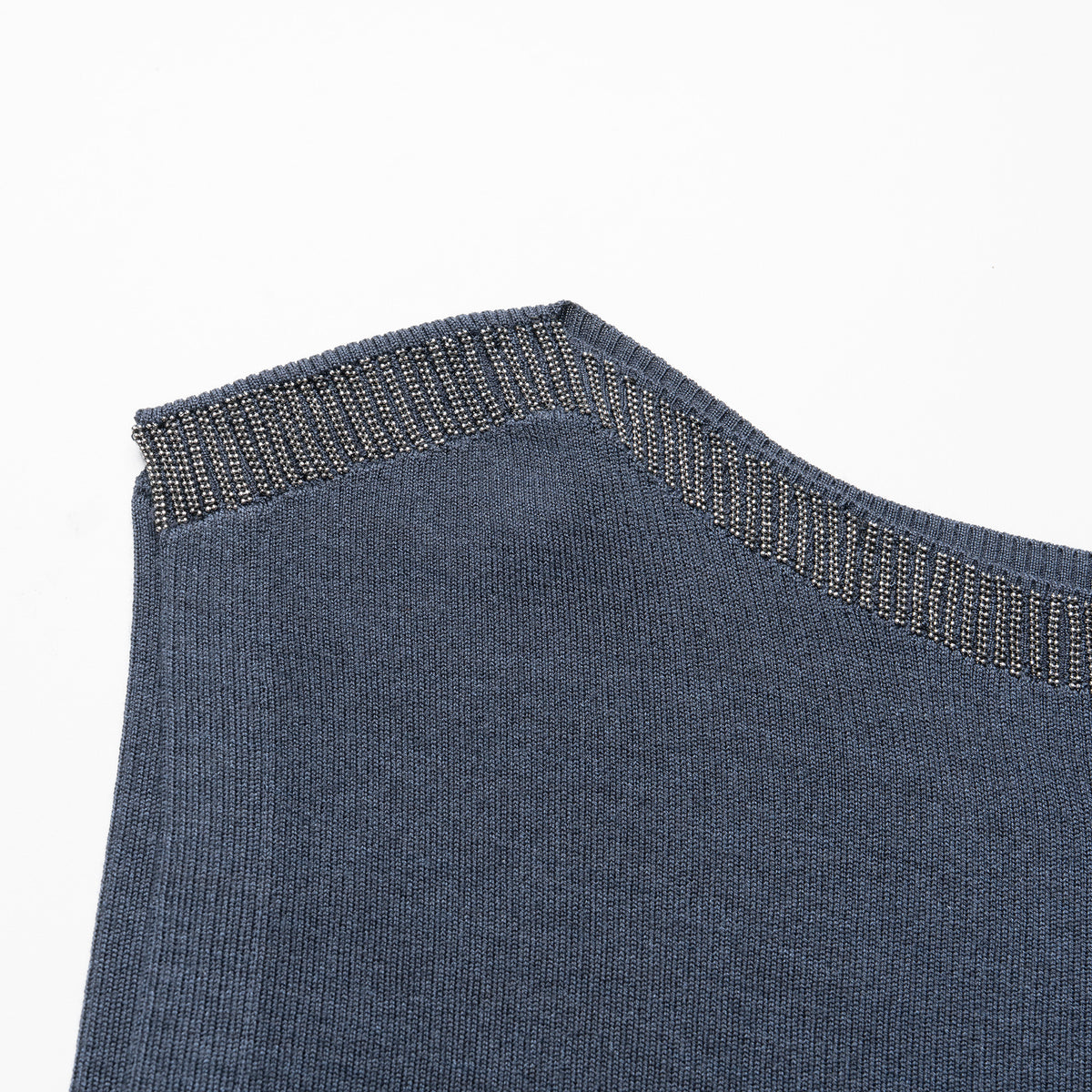 Eliose Beaded Wool-Silk Sleeveless Knit Top