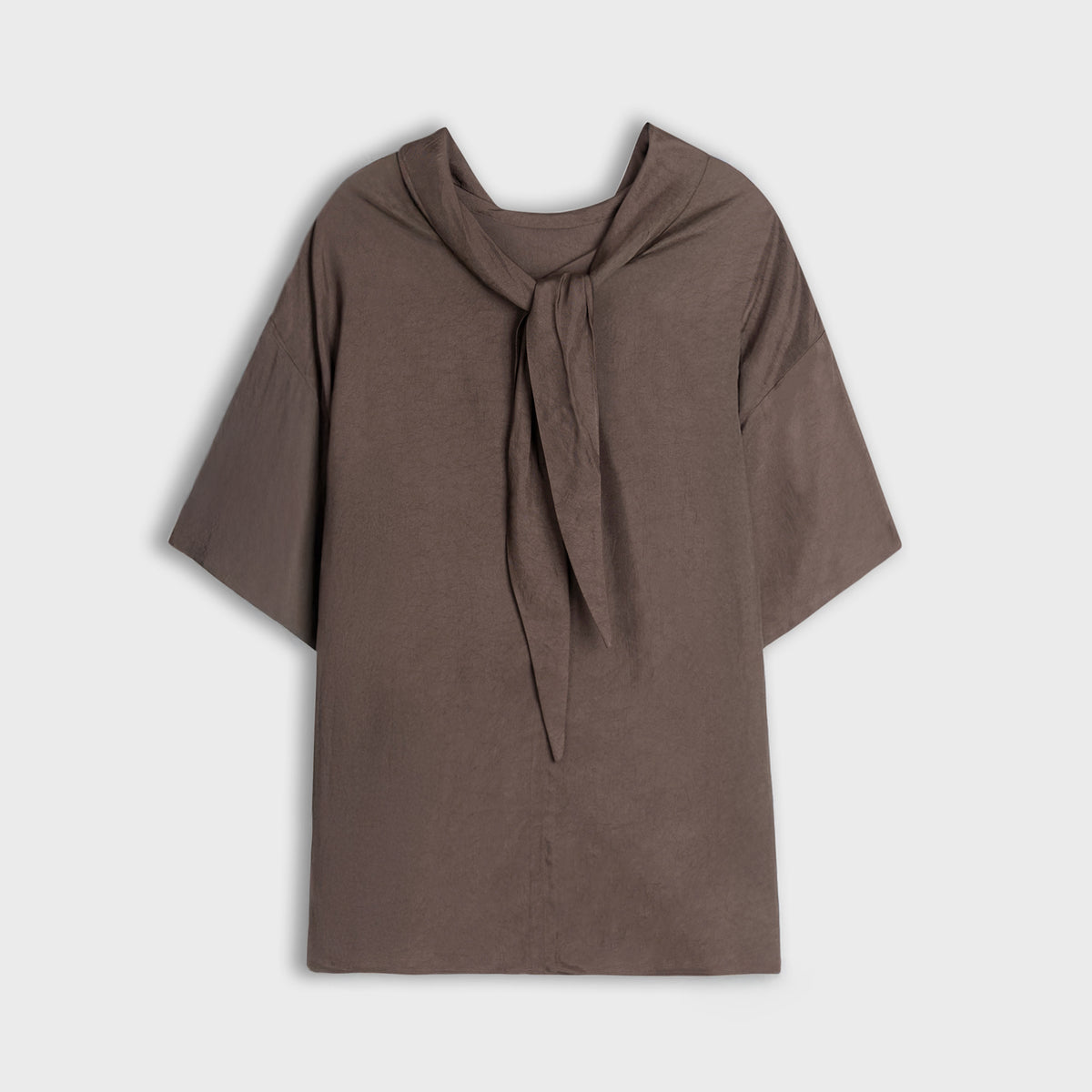 Elowen Acetate Soft-Tie Blouse