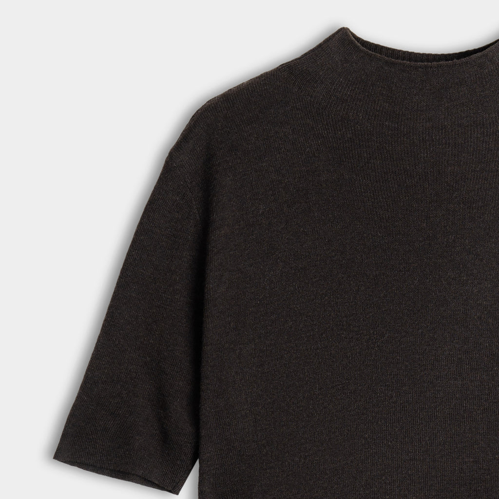 The Espresso Mock Neck Knit Top