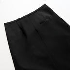 Black wool skirt on a white background