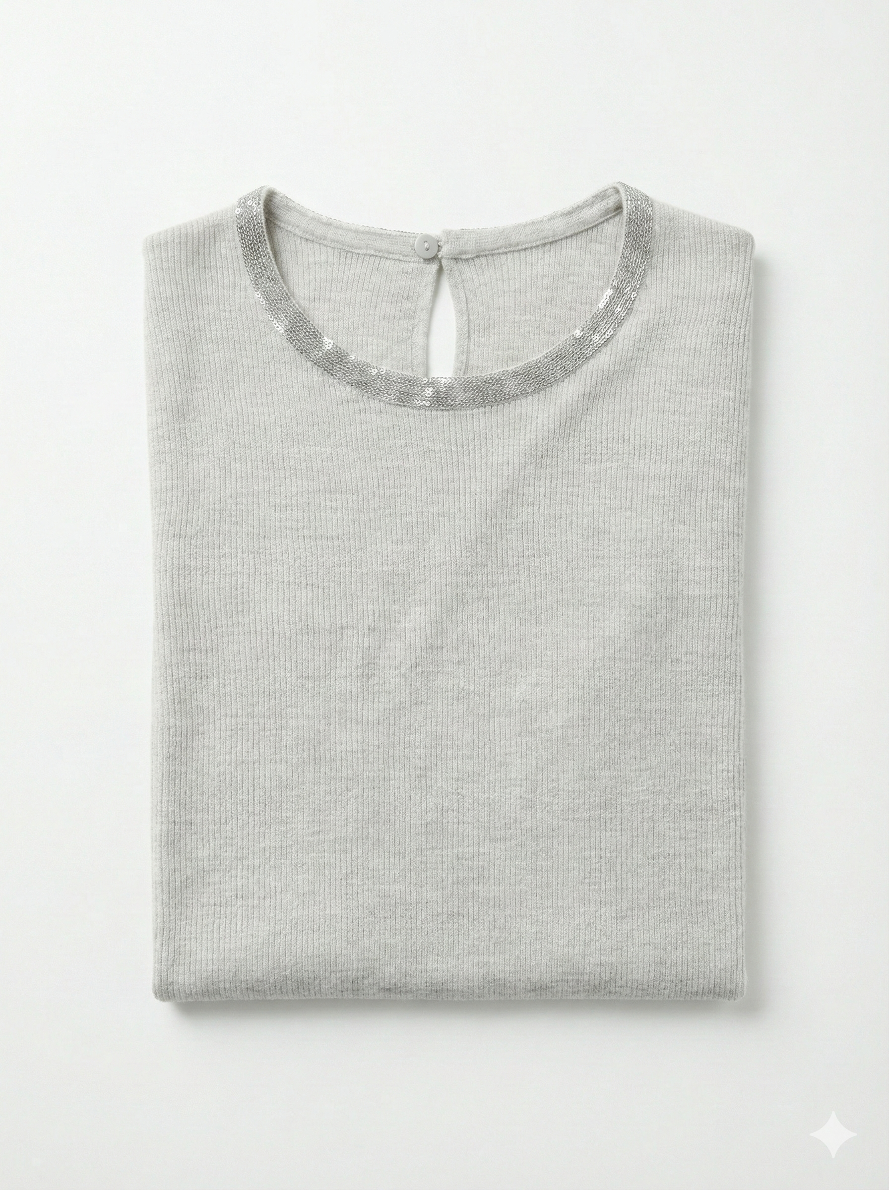 The Astra Wool-Silk Knit Beaded Top