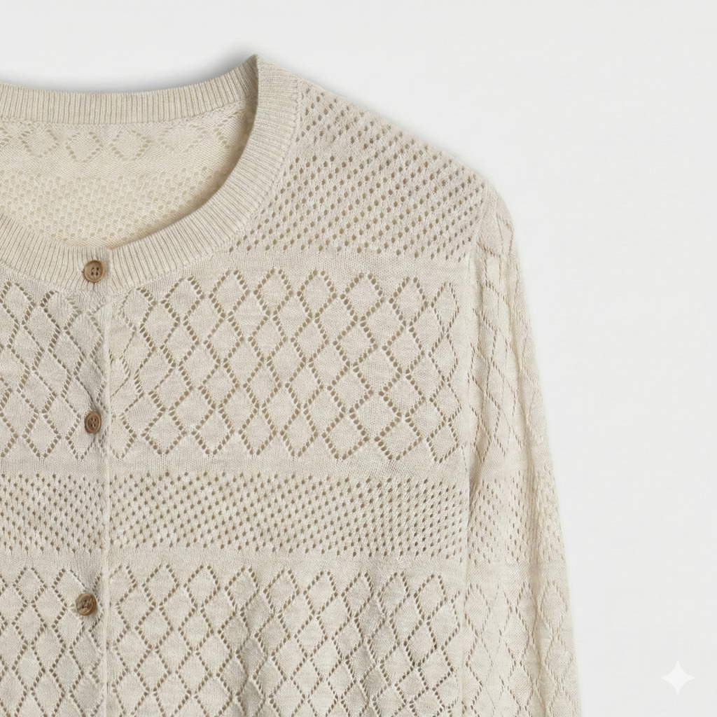 Aurelian Pointelle Cardigan