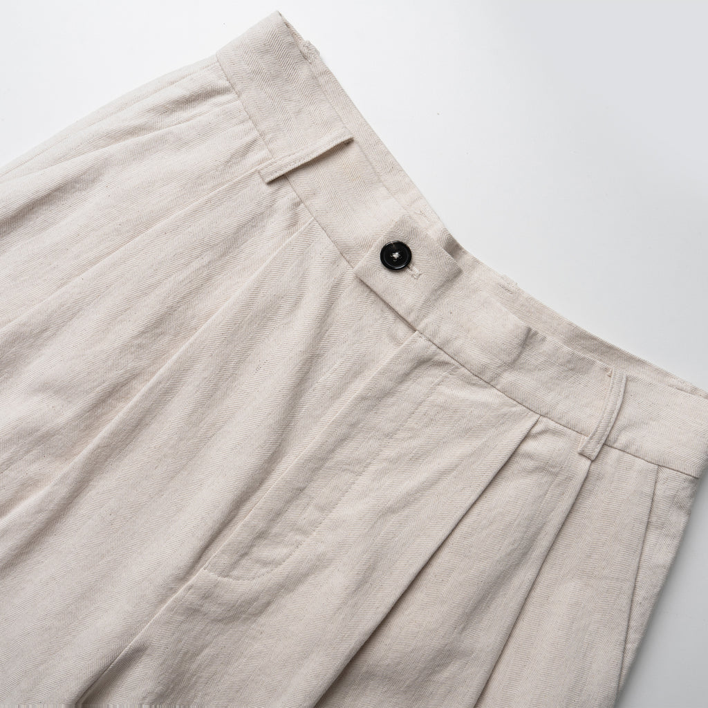 Arden Pleated Hemp-Cotton Trousers