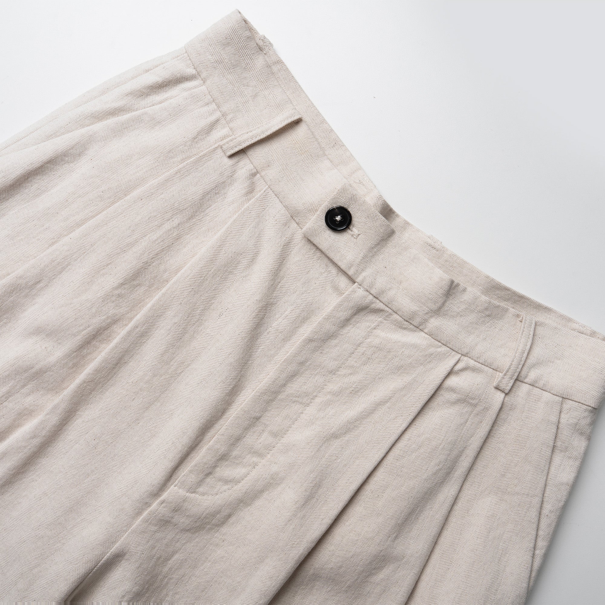 Arden Pleated Hemp-Cotton Trousers