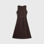 Élan Linen Belted Dress