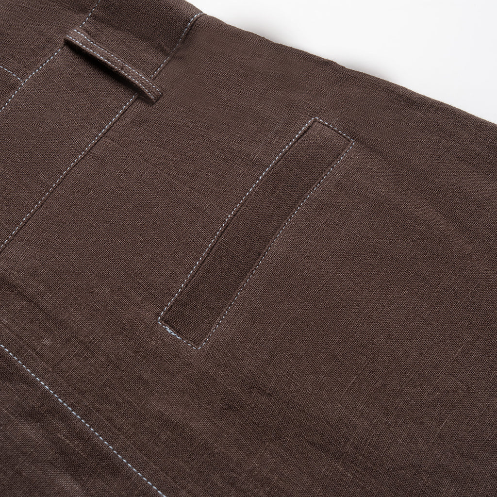 Élan Linen Belted Dress