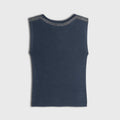 Eliose Beaded Wool-Silk Sleeveless Knit Top