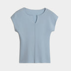 Celeste Split-Neck Knit Top