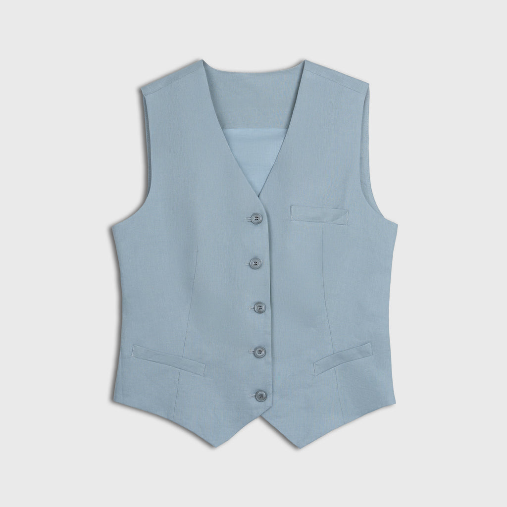 The Aria Linen Vest