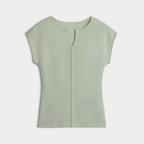 Celeste Split-Neck Knit Top