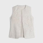 Éclat Beaded Linen Vest