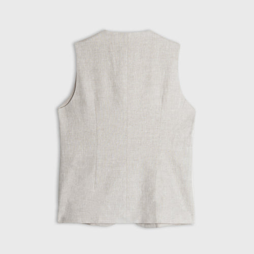 Éclat Beaded Linen Vest