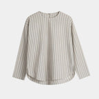Elara Tie-Neck Stripe Blouse
