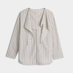 Elara Tie-Neck Stripe Blouse