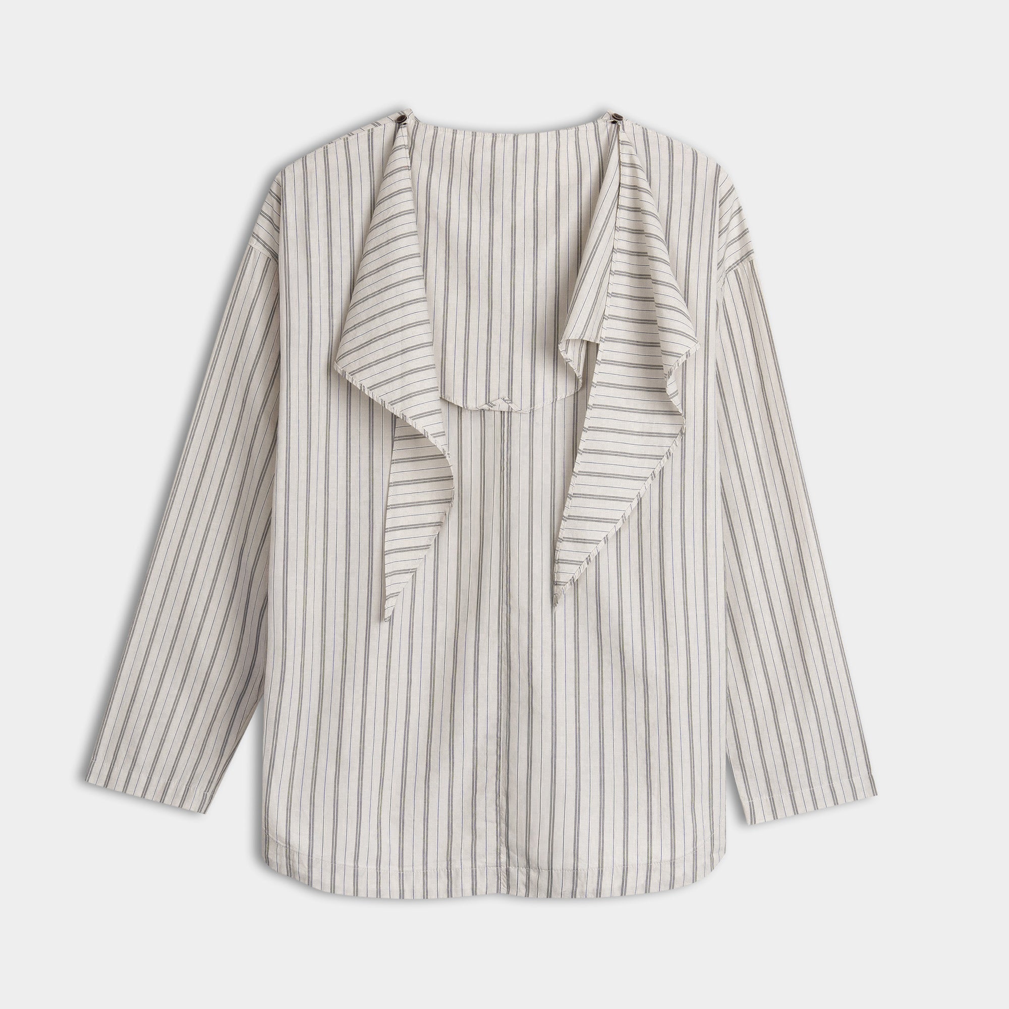 Elara Tie-Neck Stripe Blouse