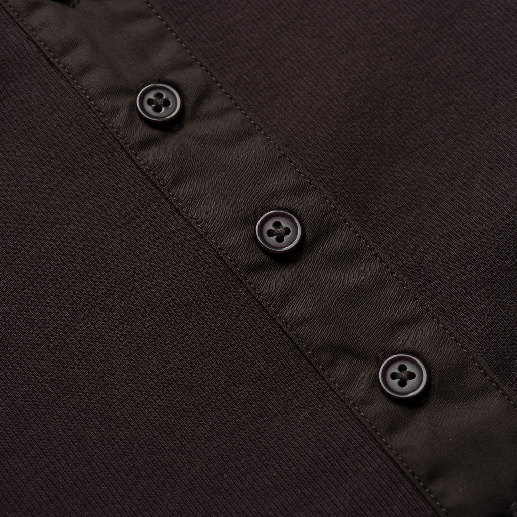 Heavy Rib Henley Tee – Cotton Scoop Neck