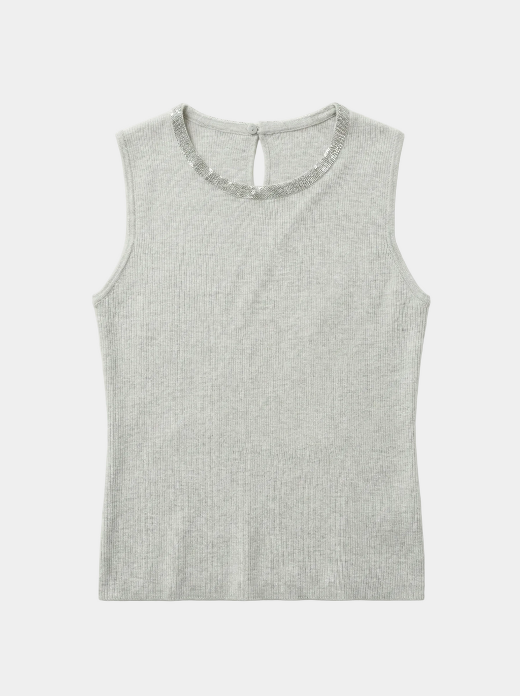 The Astra Wool-Silk Knit Beaded Top