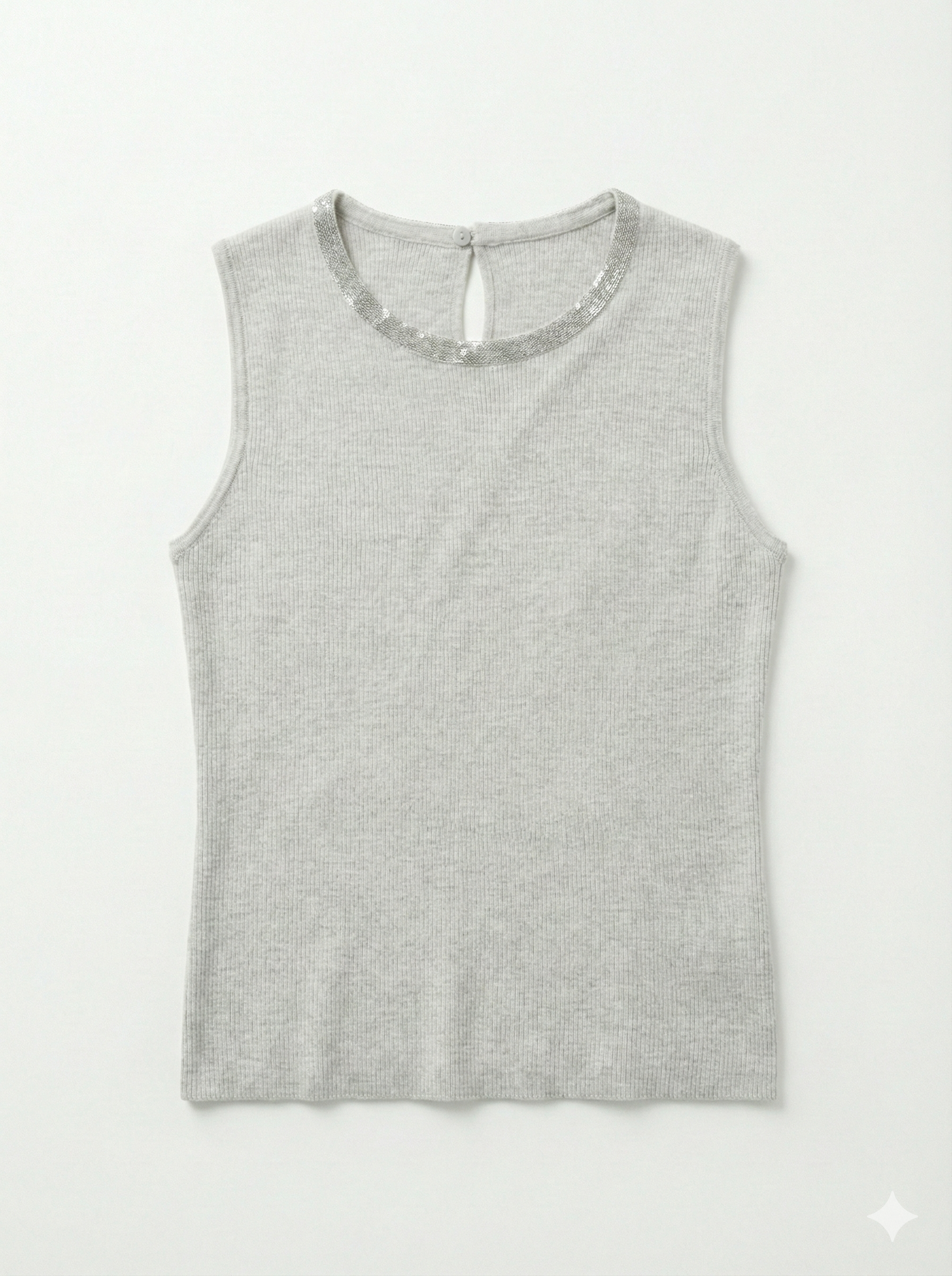 The Astra Wool-Silk Knit Beaded Top