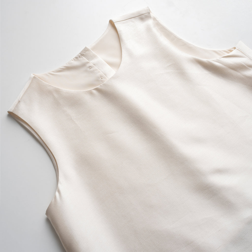 Luxury Wool-Silk Blend Sleeveless Tunic