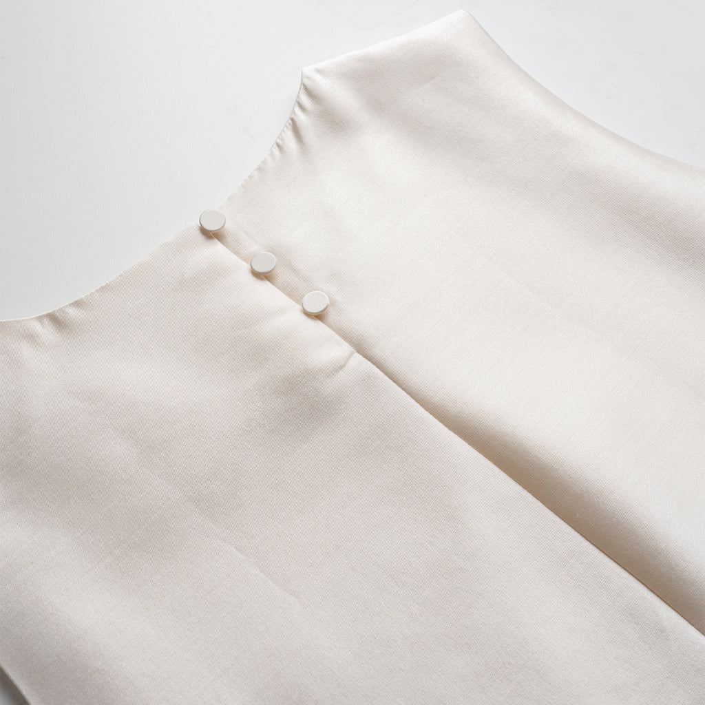 Luxury Wool-Silk Blend Sleeveless Tunic