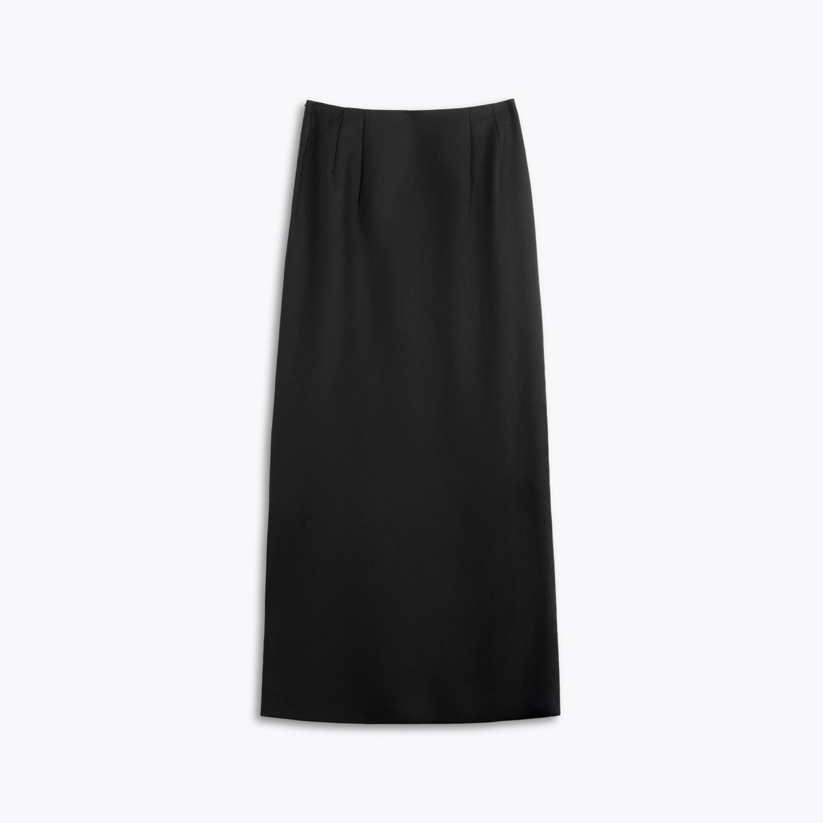 Black wool skirt on a white background