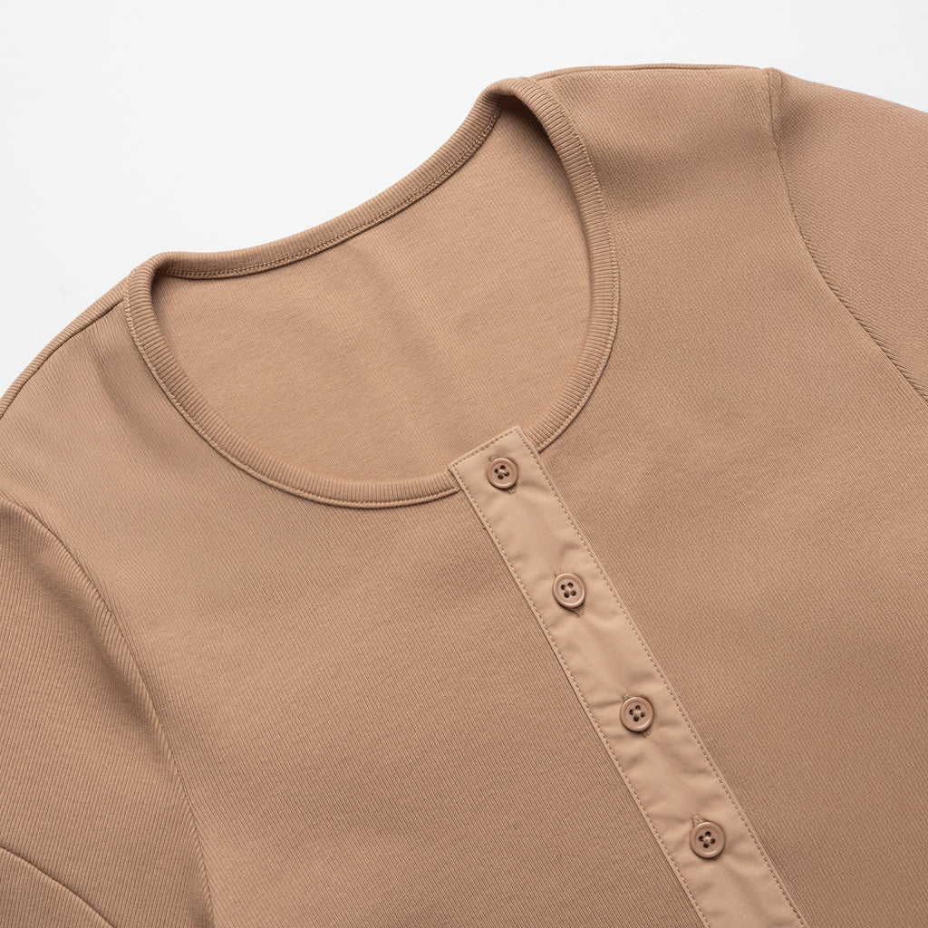The Maven Heavy Rib Henley Tee