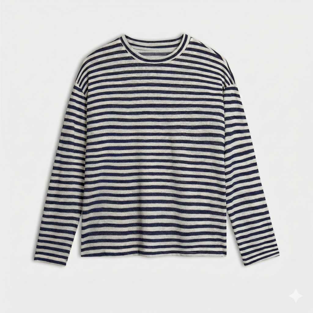 Rivage Striped Long-Sleeve Top