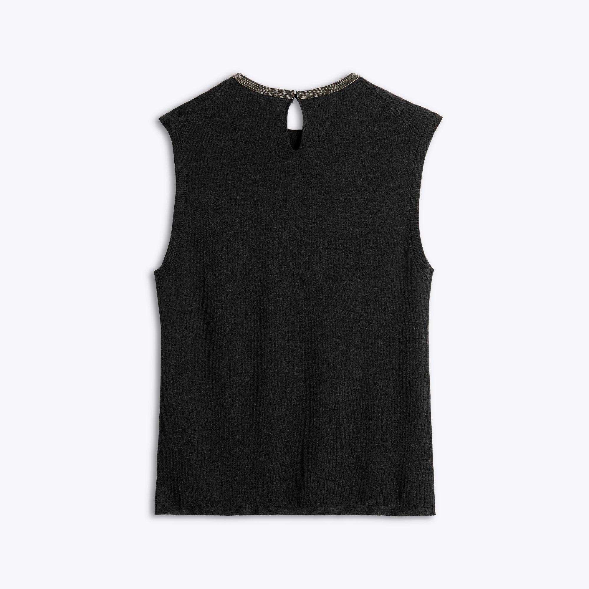 The Astra Wool-Silk Knit Beaded Top