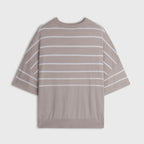 Soft Horizon Stripe Wool Silk Knit Top