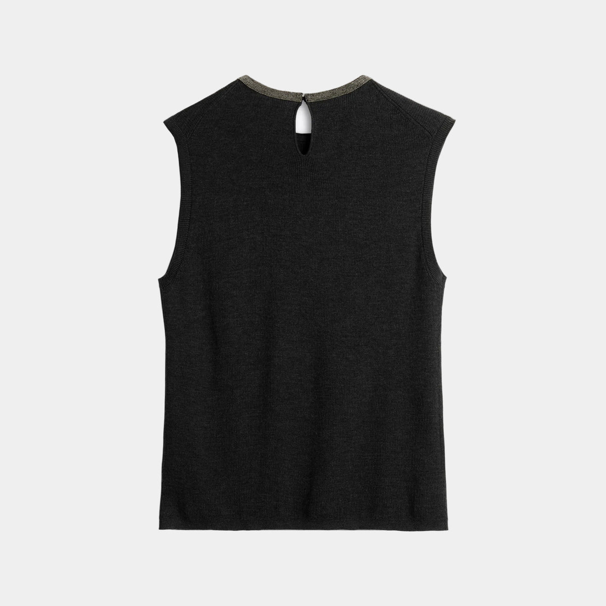 The Astra Wool-Silk Knit Beaded Top