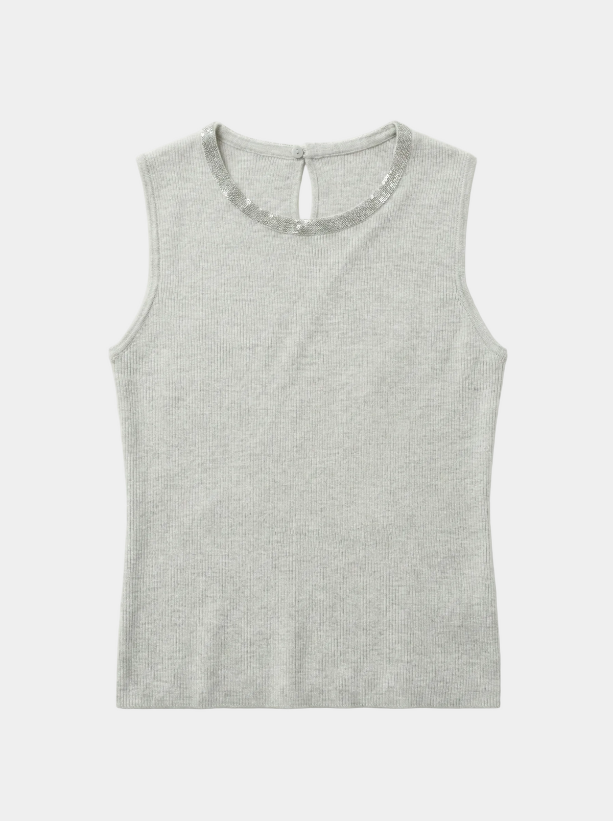 The Astra Wool-Silk Knit Beaded Top