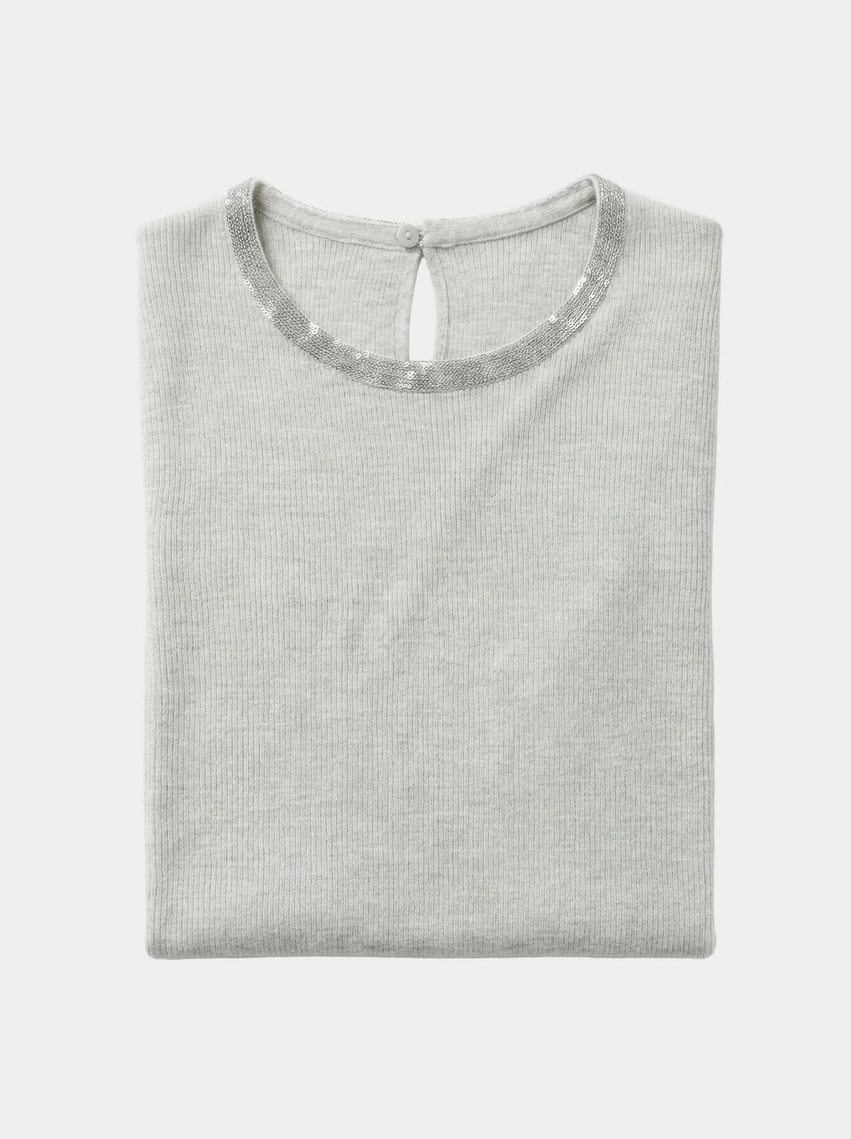 The Astra Wool-Silk Knit Beaded Top